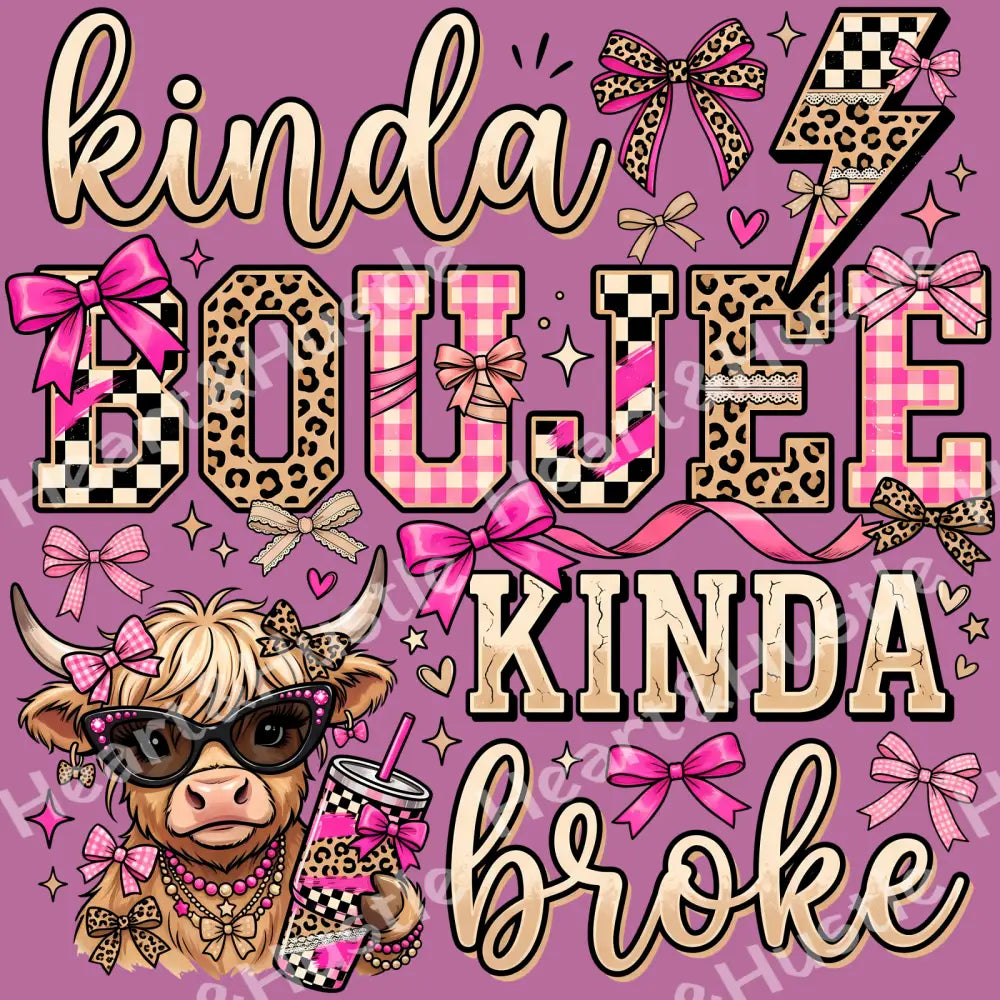 Kinda Boujee Kinda Broke Highland Cow Cheetah