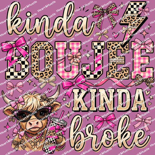 Kinda Boujee Kinda Broke Highland Cow Cheetah