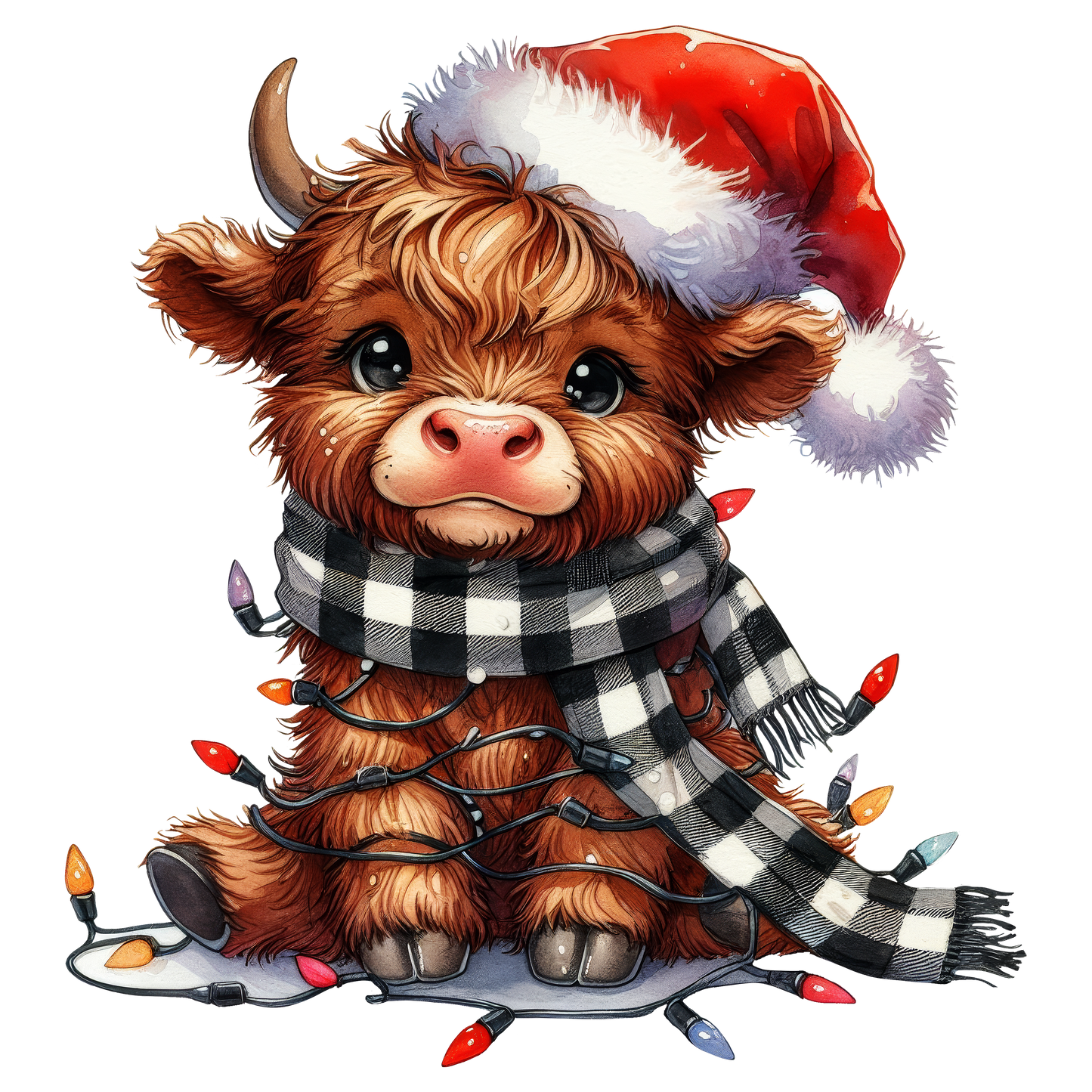 Winter Highland Cow