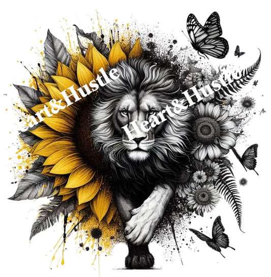 Lion With Daisy