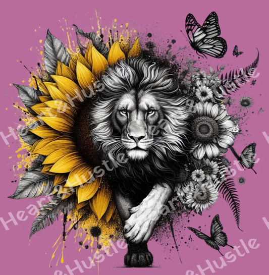 Lion With Daisy