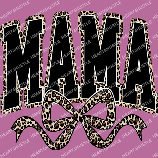 Mama Black Leopard Retro with Bow