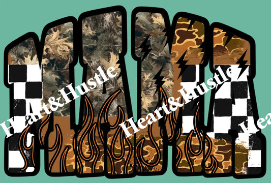 Mama Camo Flames