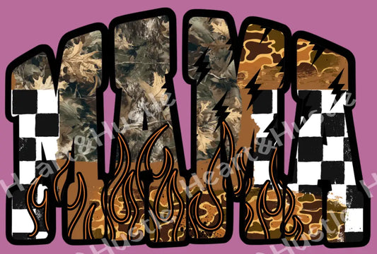 Mama Camo Flames