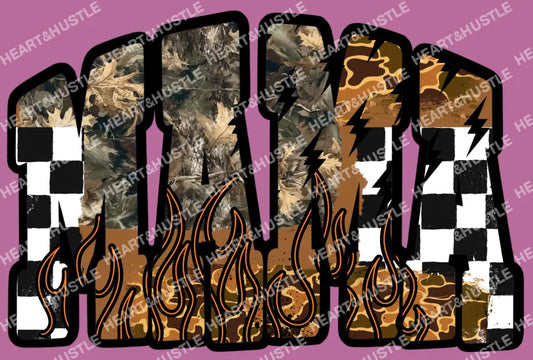 Mama Camo Flames