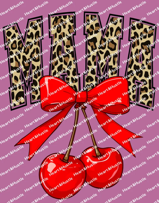 Mama Cheetah With Bow And Cherries