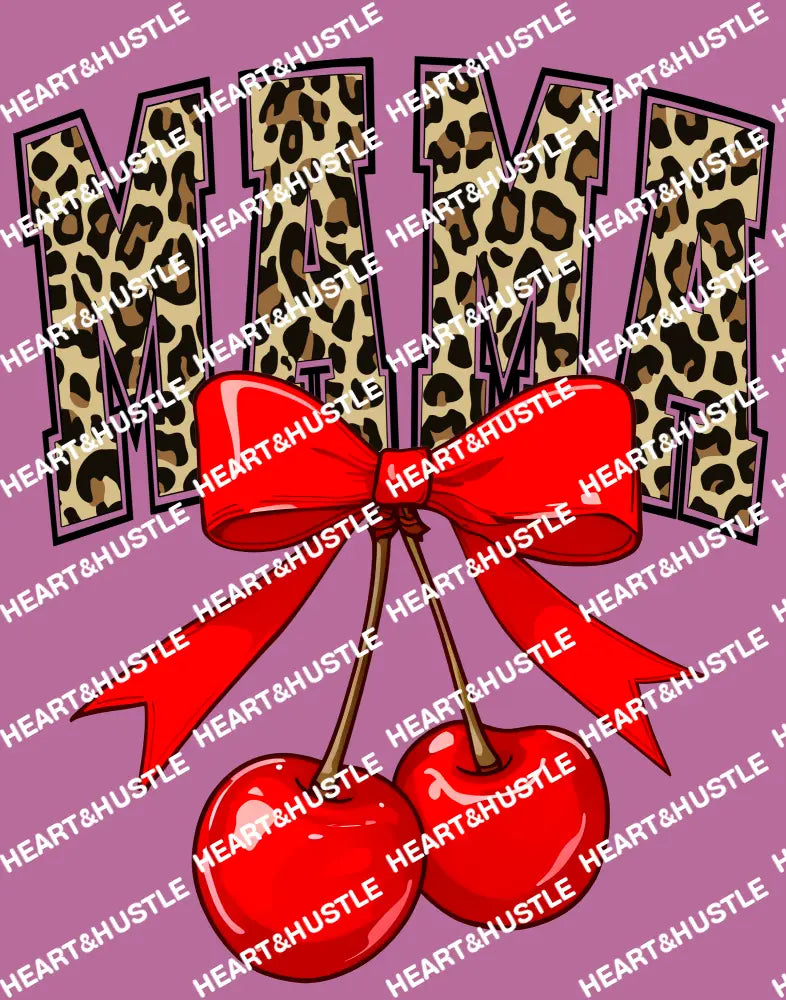 Mama Cheetah With Bow And Cherries