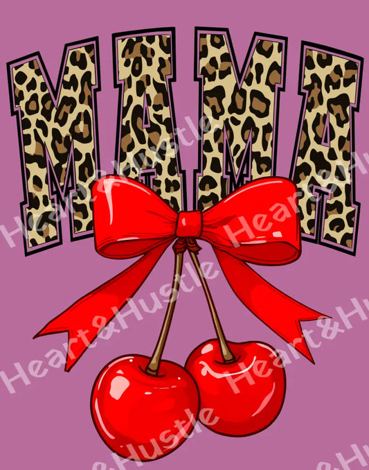 Mama Cheetah With Bow And Cherries