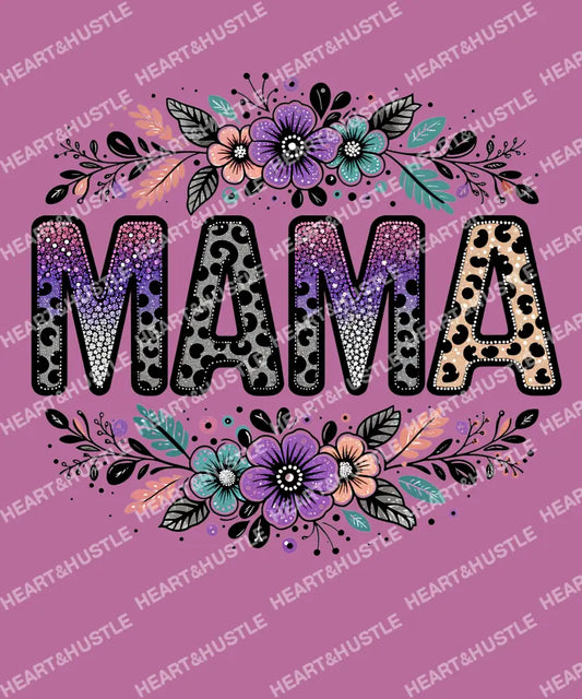 Mama Floral Glitter