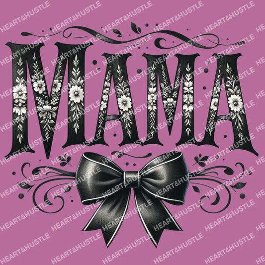 Mama With Flowers And Black Bow