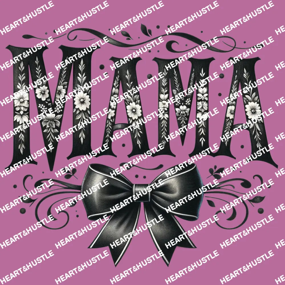 Mama With Flowers And Black Bow