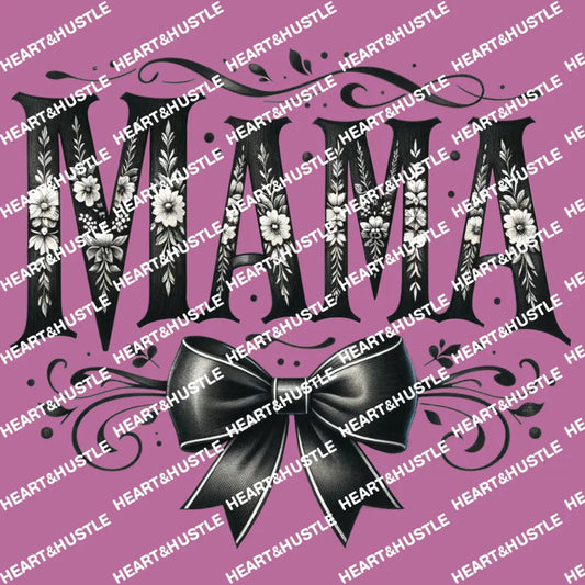 Mama With Flowers And Black Bow
