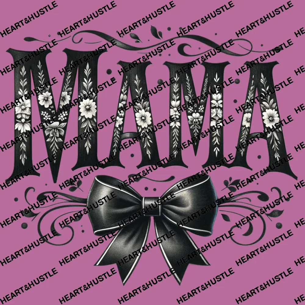 Mama With Flowers And Black Bow