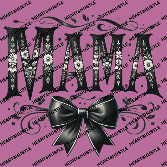Mama With Flowers And Black Bow
