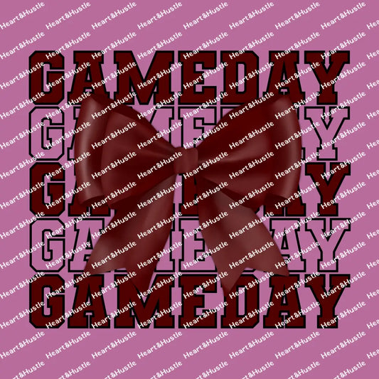 Maroon Gameday Bow
