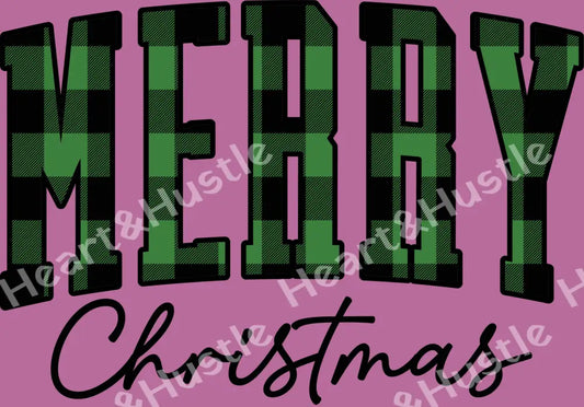 Merry Christmas G/B Plaid