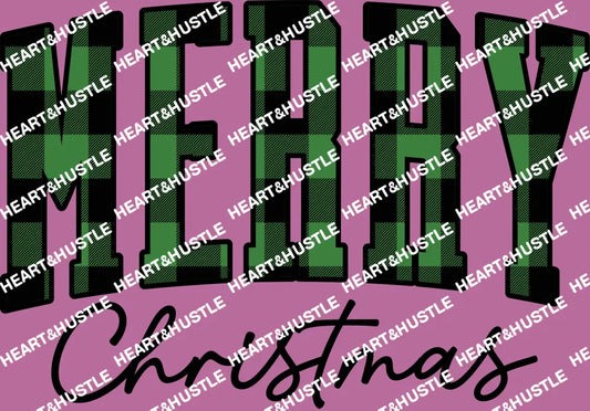 Merry Christmas G/B Plaid
