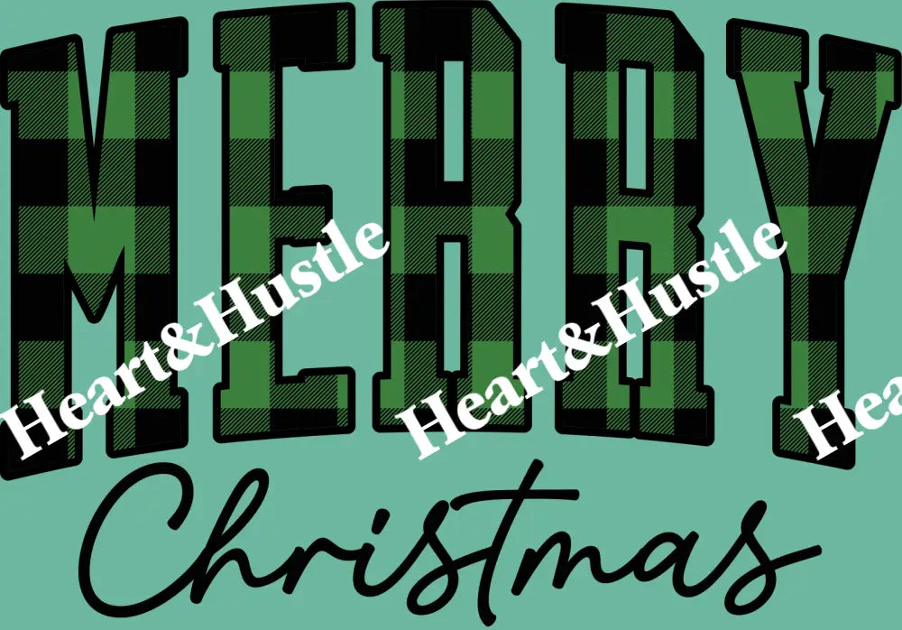 Merry Christmas G/B Plaid