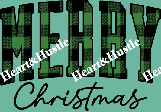 Merry Christmas G/B Plaid