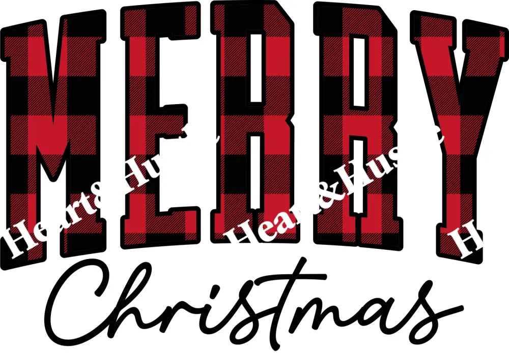 Merry Christmas R/B Plaid