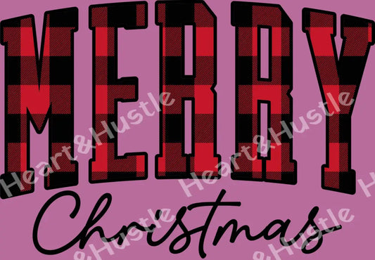 Merry Christmas R/B Plaid