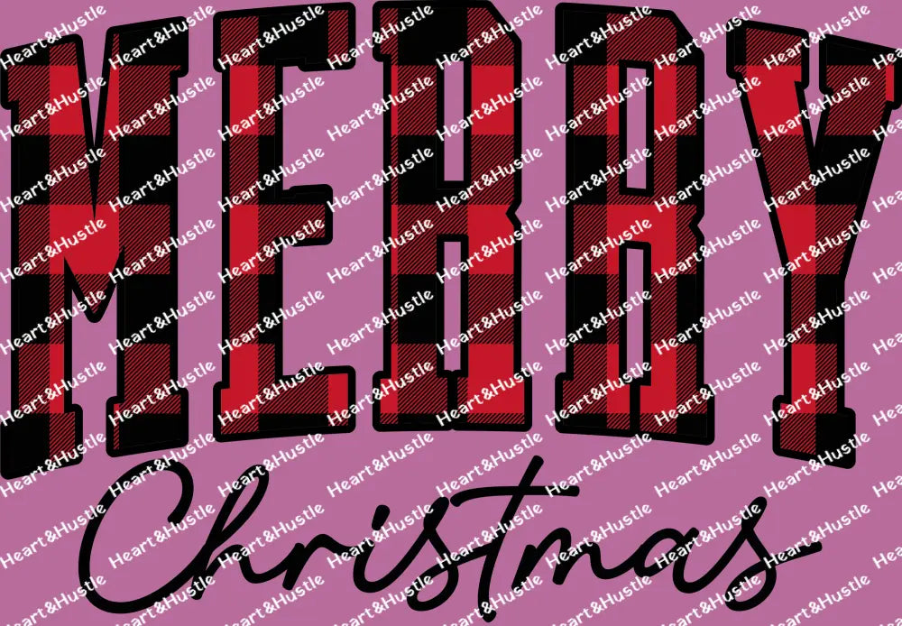 Merry Christmas R/B Plaid