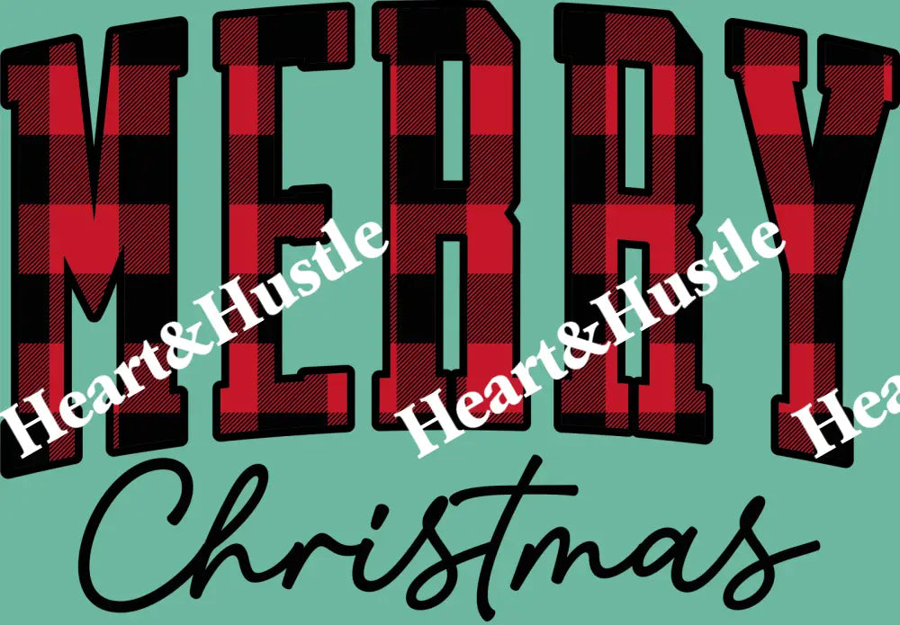 Merry Christmas R/B Plaid