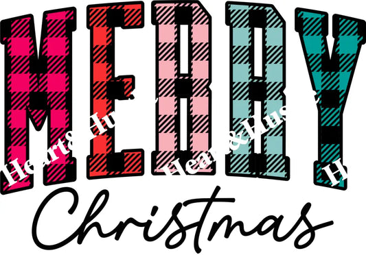 Merry Christmas Tri/Color Plaid