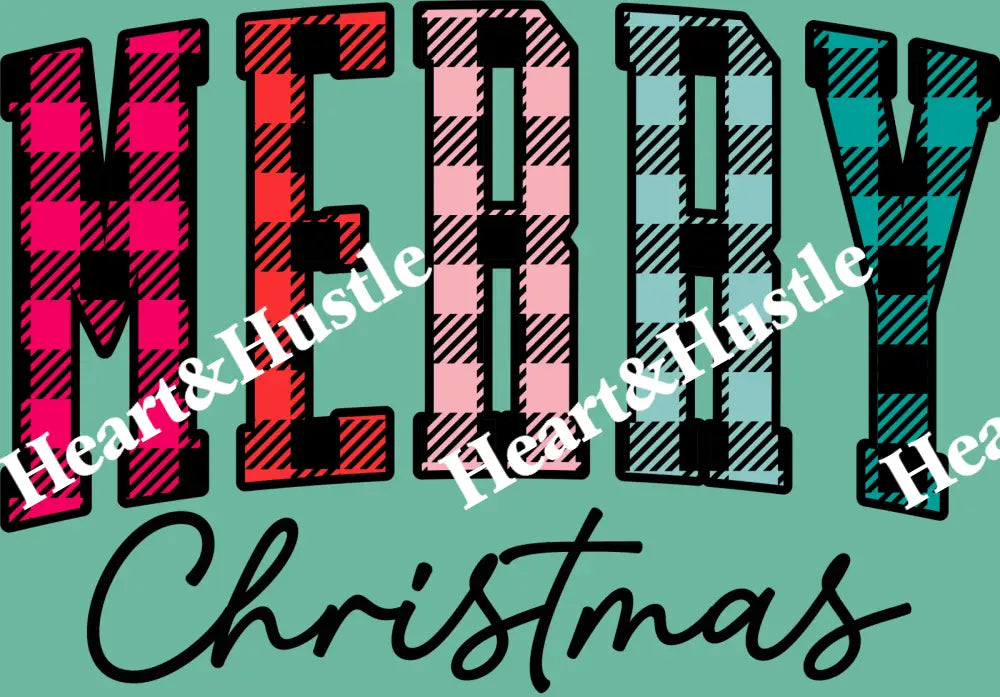 Merry Christmas Tri/Color Plaid