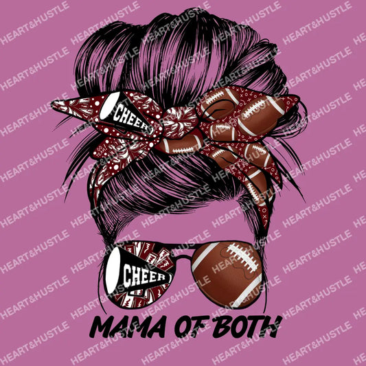 Messy Bun Footbal Mama of Both