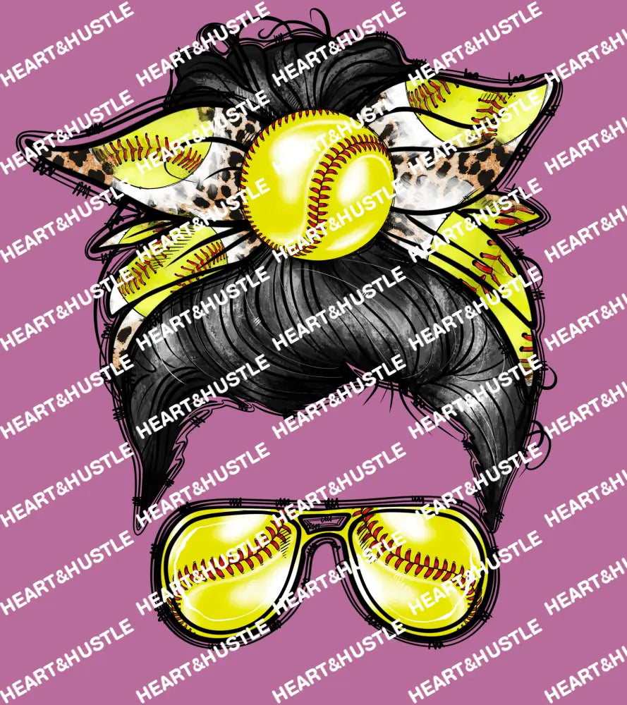 Messy Bun Softball
