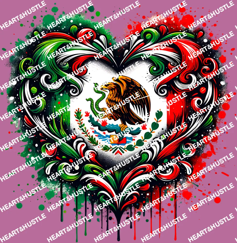 Mexican Heart Flag