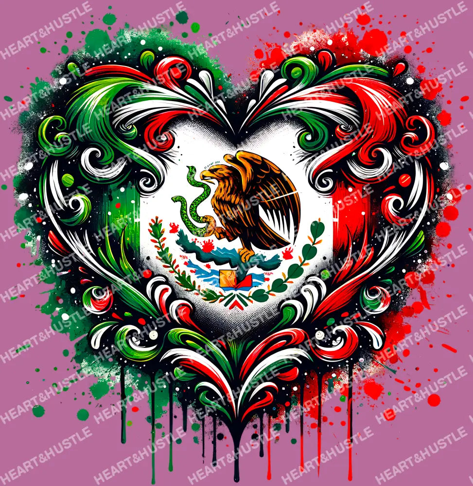 Mexican Heart Flag