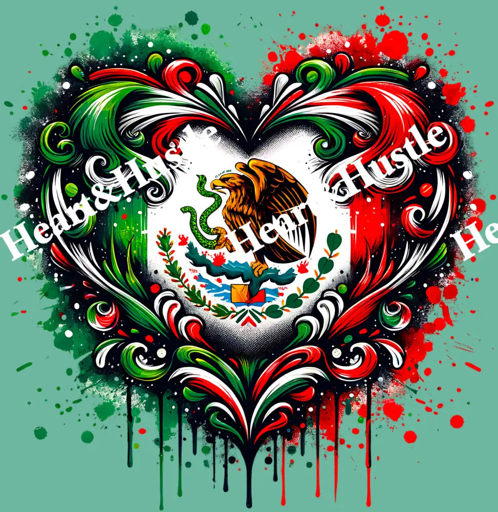Mexican Heart Flag