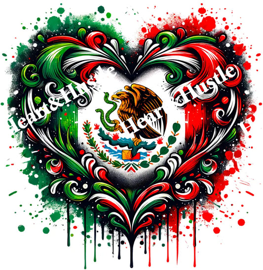 Mexican Heart Flag