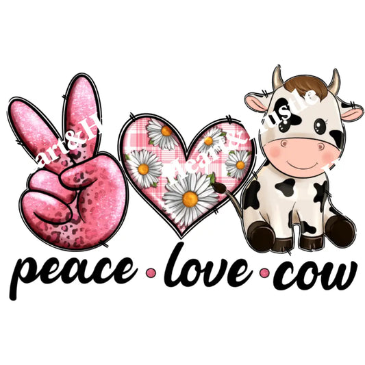 Peace Love Cow