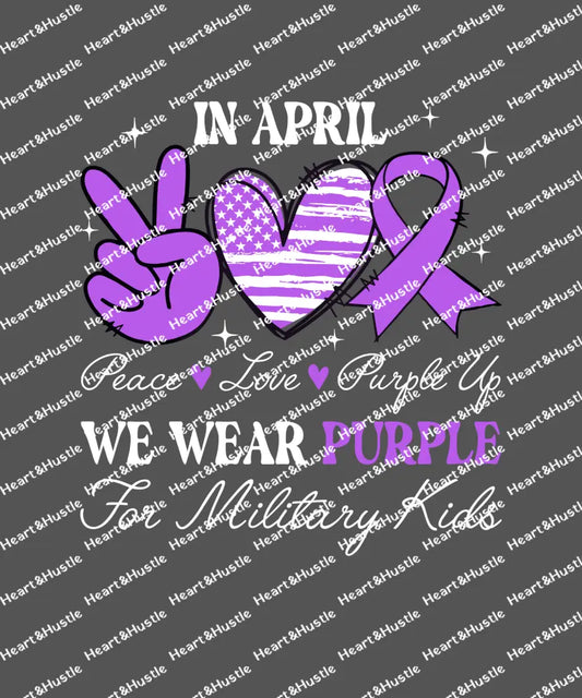 Peace Love Purple up