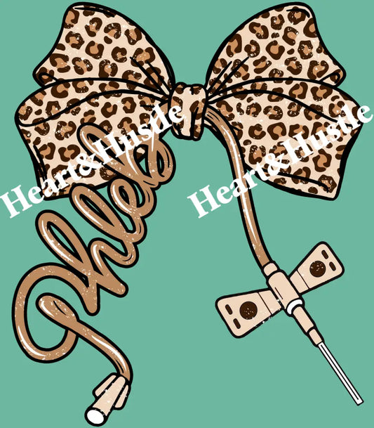 Phlebotomist Leopard Bow