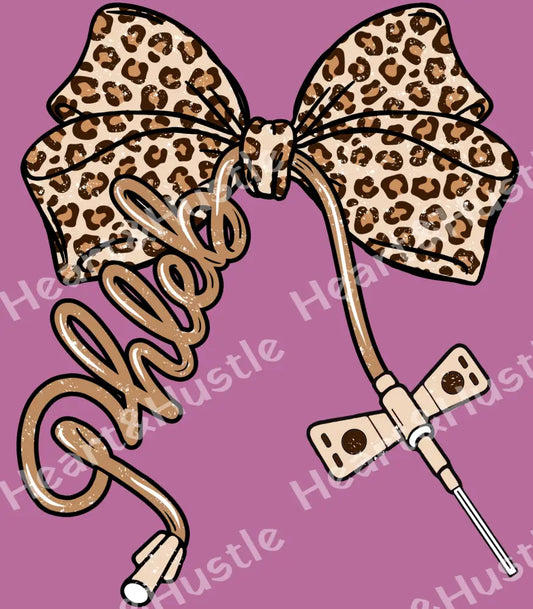 Phlebotomist Leopard Bow