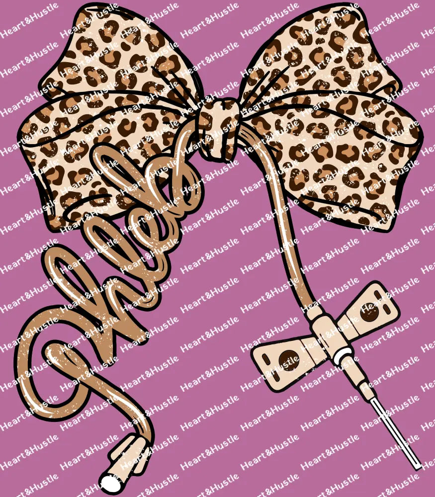 Phlebotomist Leopard Bow