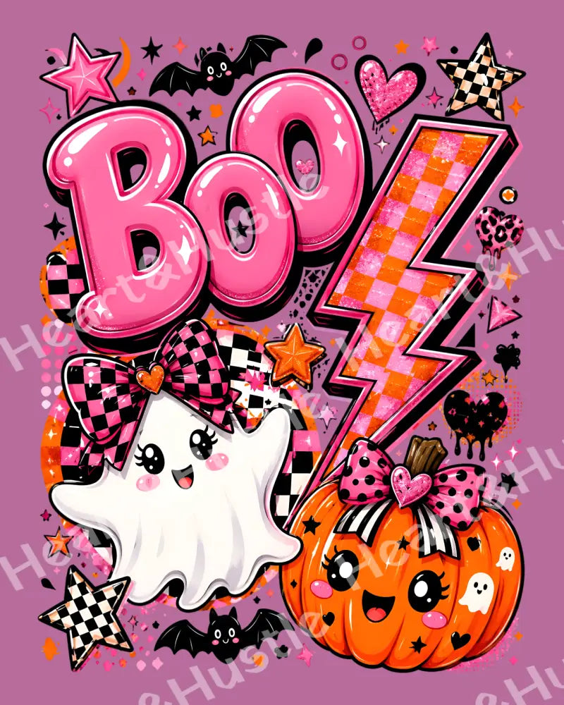 Pink Boo Ghost Pumpkin