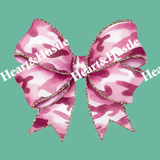 Pink Camo Bow
