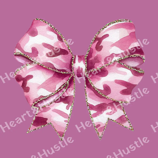 Pink Camo Bow