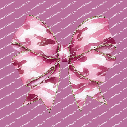 Pink Camo Bow