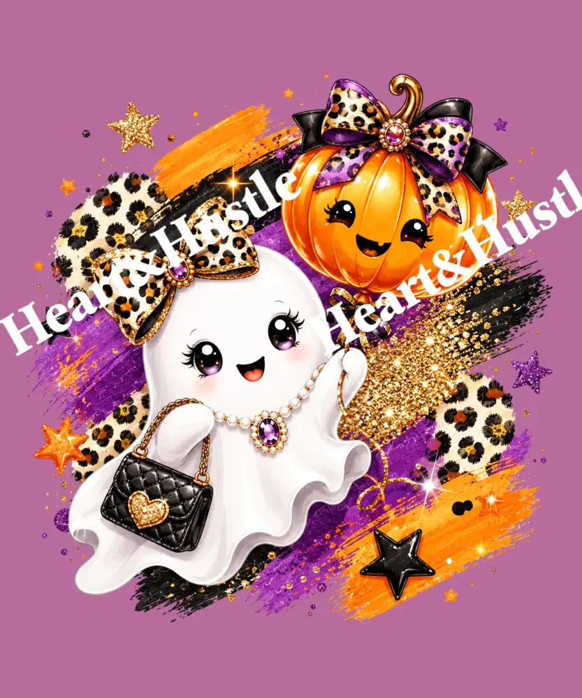 Preppy Ghost Pumpkin Balloon