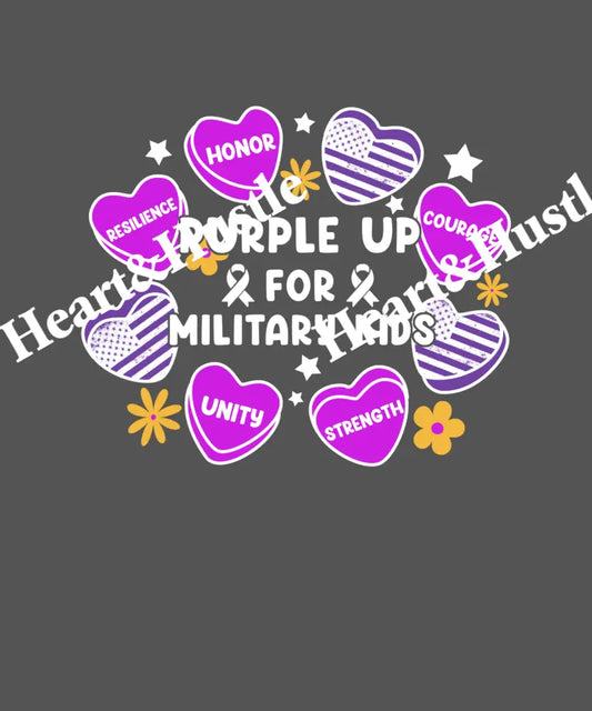 Purple up for military kids hearts