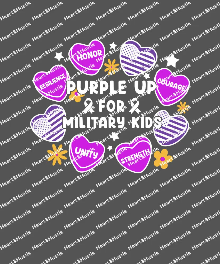 Purple up for military kids hearts