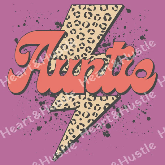 Red Auntie Cheetah Bolt