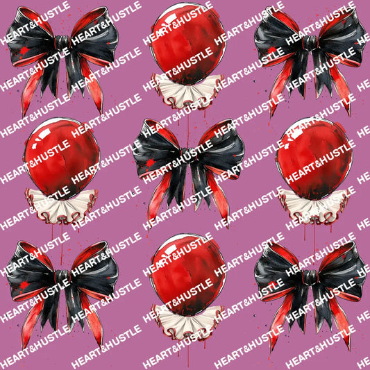 Red Balloon and Black Bows