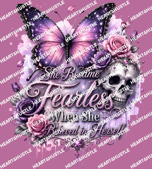 She Became Fearless Butterfly Skelly